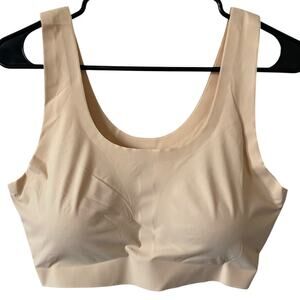 NEW ALFANI Removable Cups Laser Cut Seamless Bralette Creamy Ivory Size XL